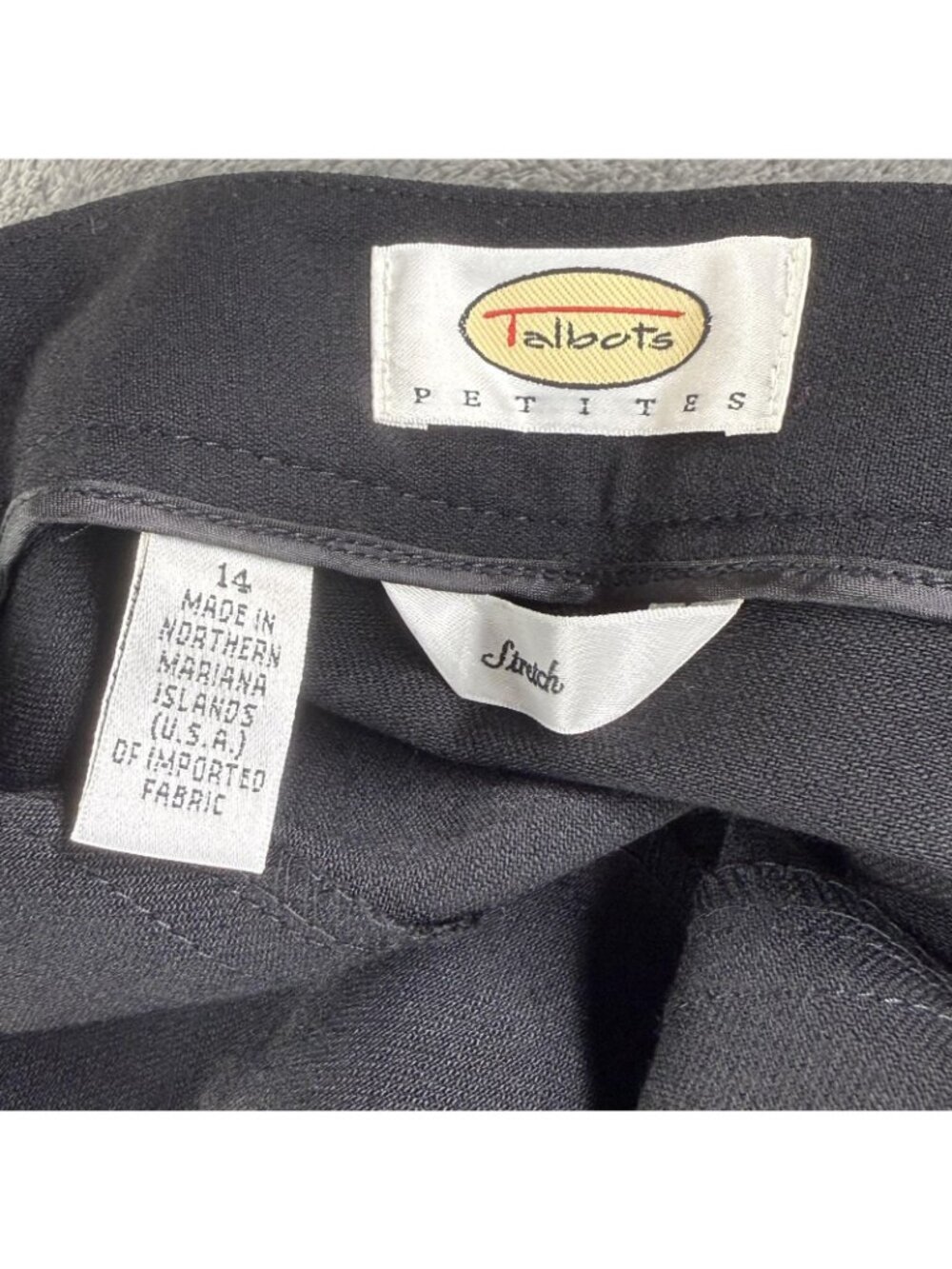 Vintage Talbots Skirt Womens 14P Black Wool A Line Midi Stretch Career Office - Picture 3 of 14